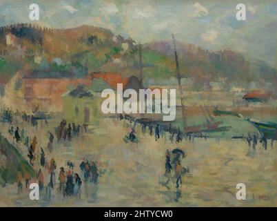 Art inspiré par le Grand Quai, Fécamp, 1925, huile sur toile, 21 1/2 x 28 3/4 po. (54,6 x 73 cm), peintures, Gustave Loiseau (français, 1865–1935, oeuvres classiques modernisées par Artotop avec une touche de modernité. Formes, couleur et valeur, impact visuel accrocheur sur l'art émotions par la liberté d'œuvres d'art d'une manière contemporaine. Un message intemporel qui cherche une nouvelle direction créative. Artistes qui se tournent vers le support numérique et créent le NFT Artotop Banque D'Images