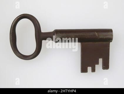 Art inspiré par Key, 15th siècle, allemand, fer, total: 3 9/16 x 2 1/8 x 1/2 po. (9 x 5,4 x 1,2 cm), Metalwork-Iron, œuvres classiques modernisées par Artotop avec une touche de modernité. Formes, couleur et valeur, impact visuel accrocheur sur l'art émotions par la liberté d'œuvres d'art d'une manière contemporaine. Un message intemporel qui cherche une nouvelle direction créative. Artistes qui se tournent vers le support numérique et créent le NFT Artotop Banque D'Images