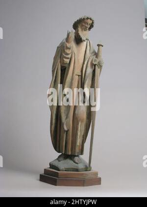 Art inspiré par Saint Paul, CA. 1500, Netherlandish du Nord, Chêne avec des traces de polychromie et de dorure, total : 26 x 9 1/2 x 5 1/4in. (66 x 24,1 x 13,3cm), Sculpture-Bois, oeuvres classiques modernisées par Artotop avec une touche de modernité. Formes, couleur et valeur, impact visuel accrocheur sur l'art émotions par la liberté d'œuvres d'art d'une manière contemporaine. Un message intemporel qui cherche une nouvelle direction créative. Artistes qui se tournent vers le support numérique et créent le NFT Artotop Banque D'Images