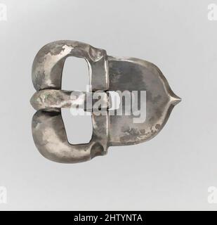 Art inspiré par Shoe Buckle, 7th siècle, byzantin, argent, total: 7/8 x 1 1/8 x 5/16 po. (2,3 x 2,9 x 0,8 cm), Metalwork-Silver, œuvres classiques modernisées par Artotop avec une touche de modernité. Formes, couleur et valeur, impact visuel accrocheur sur l'art émotions par la liberté d'œuvres d'art d'une manière contemporaine. Un message intemporel qui cherche une nouvelle direction créative. Artistes qui se tournent vers le support numérique et créent le NFT Artotop Banque D'Images