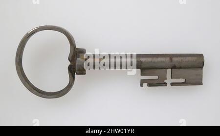 Art inspiré par Key, 15th siècle, allemand, fer, total: 4 7/8 x 1 7/8 x 11/16 po. (12,4 x 4,8 x 1,7 cm), Metalwork-Iron, œuvres classiques modernisées par Artotop avec une touche de modernité. Formes, couleur et valeur, impact visuel accrocheur sur l'art émotions par la liberté d'œuvres d'art d'une manière contemporaine. Un message intemporel qui cherche une nouvelle direction créative. Artistes qui se tournent vers le support numérique et créent le NFT Artotop Banque D'Images