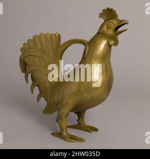 Art inspiré par Aquamanile sous la forme d'un coq, 13th siècle, fabriqué en Basse-Saxe, Allemagne, allemand, alliage de cuivre, total: 9 15/16 x 9 9/16 x 3 9/16 po, 3lb. (25,2 x 24,3 x 9 cm, 1618g), alliage de métal-cuivre, Sculpture naturaliste soigneusement observée dans le rond, cette œuvre classique modernisée par Artotop avec un peu de modernité. Formes, couleur et valeur, impact visuel accrocheur sur l'art émotions par la liberté d'œuvres d'art d'une manière contemporaine. Un message intemporel qui cherche une nouvelle direction créative. Artistes qui se tournent vers le support numérique et créent le NFT Artotop Banque D'Images