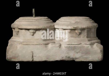 Art inspiré par la base à double colonne, fin 13th–début 14th siècle, fabriqué dans les Pyrénées, français, marbre, total: 21 x 9 1/4 x 11 1/4 po. (53,3 x 23,5 x 28,6 cm), Sculpture-architectural, oeuvres classiques modernisées par Artotop avec une touche de modernité. Formes, couleur et valeur, impact visuel accrocheur sur l'art émotions par la liberté d'œuvres d'art d'une manière contemporaine. Un message intemporel qui cherche une nouvelle direction créative. Artistes qui se tournent vers le support numérique et créent le NFT Artotop Banque D'Images