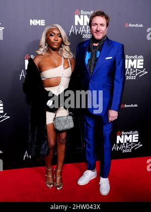 Ivoirien Doll et Simon le bon arrivent aux NME Awards organisés à l'Academy Brixton, Londres, en O2. Date de la photo: Mercredi 2 mars 2022. Banque D'Images