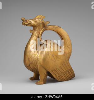 Art inspiré par Aquamanile sous la forme d'un Dragon, ca. 1200, Allemagne du Nord, alliage de cuivre, total : 8 3/4 x 7 1/4 po., 4,4 lb. (22,2 x 18,4 cm, 2 kg), alliage de métal-cuivre, Aquamaniles, qui sont des récipients d'eau utilisés pour se laver les mains, a servi à des fins liturgiques et laïques. Ces œuvres classiques modernisées par Artotop avec une touche de modernité. Formes, couleur et valeur, impact visuel accrocheur sur l'art émotions par la liberté d'œuvres d'art d'une manière contemporaine. Un message intemporel qui cherche une nouvelle direction créative. Artistes qui se tournent vers le support numérique et créent le NFT Artotop Banque D'Images