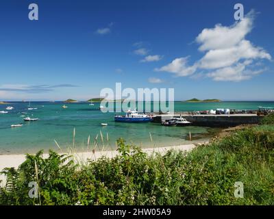 Higher Town Bay, St Martin, Iles de Scilly. Banque D'Images