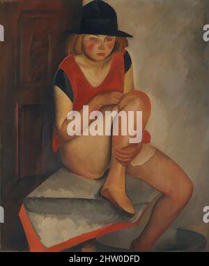 Art inspiré par le modèle, ca. 1926, huile sur toile, 28 5/8 x 23 5/8 in. (72,7 x 60 cm), peintures, Boris Grigoriev (russe, Rybinsk 1886–1939 Cagnes-sur-Mer, œuvres classiques modernisées par Artotop avec une touche de modernité. Formes, couleur et valeur, impact visuel accrocheur sur l'art émotions par la liberté d'œuvres d'art d'une manière contemporaine. Un message intemporel qui cherche une nouvelle direction créative. Artistes qui se tournent vers le support numérique et créent le NFT Artotop Banque D'Images