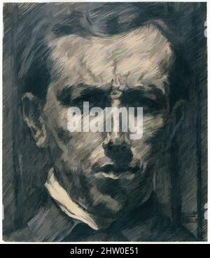 Art inspiré par Self-Portrait, 1910, encre, lavage et graphite sur papier, 10 1/4 x 8 3/4 cm (26 x 22,2 cm), dessins, Umberto Boccioni (Italien, Reggio 1882–1916 Sorte, oeuvres classiques modernisées par Artotop avec une touche de modernité. Formes, couleur et valeur, impact visuel accrocheur sur l'art émotions par la liberté d'œuvres d'art d'une manière contemporaine. Un message intemporel qui cherche une nouvelle direction créative. Artistes qui se tournent vers le support numérique et créent le NFT Artotop Banque D'Images