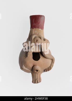 Art inspiré par Pottery Whistle, pré-colombien, ca. 900–1521, Mexique?, mexicain, argile, L. 91 mm; Avec 47 mm ; D. 36 mm ; poids 47 g., Aerophone-Whistle Flute-Whiston, oeuvres classiques modernisées par Artotop avec un peu de modernité. Formes, couleur et valeur, impact visuel accrocheur sur l'art émotions par la liberté d'œuvres d'art d'une manière contemporaine. Un message intemporel qui cherche une nouvelle direction créative. Artistes qui se tournent vers le support numérique et créent le NFT Artotop Banque D'Images