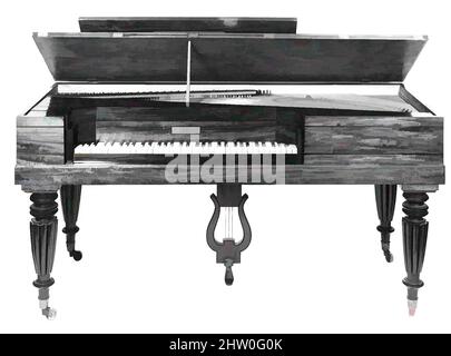 Art inspiré par Square Piano, 1829, Boston, Massachusetts, États-Unis, American, Wood, divers matériaux, case L: 70,9 cm (27-15/16 in.), chordophone-zither-frappé-piano, Jonas Chilleries (American, Mason Village, New Hampshire 1798–1853 Boston), Chilleries a été la première importante, les œuvres classiques modernisées par Artotop avec un peu de modernité. Formes, couleur et valeur, impact visuel accrocheur sur l'art émotions par la liberté d'œuvres d'art d'une manière contemporaine. Un message intemporel qui cherche une nouvelle direction créative. Artistes qui se tournent vers le support numérique et créent le NFT Artotop Banque D'Images