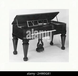 Art inspiré par Square Piano, env. 1850, Boston, Massachusetts, États-Unis, cuisine américaine, Bois, matériaux divers, W. de caisse à travers le fond: 179,3 cm (70-1/2 in.); L. de caisse à travers le fond: 82,1 cm (32-3/5 in.); D. de caisse sans couvercle: 31,1 cm (12-1/4 in.); pieds (y compris les roulettes en métal, oeuvres classiques modernisées par Artotop avec une touche de modernité. Formes, couleur et valeur, impact visuel accrocheur sur l'art émotions par la liberté d'œuvres d'art d'une manière contemporaine. Un message intemporel qui cherche une nouvelle direction créative. Artistes qui se tournent vers le support numérique et créent le NFT Artotop Banque D'Images