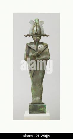 Art inspiré par la statuette d'Osiris, période tardive, dynastie 26–30, 664–332 av. J.-C., d'Égypte, Bronze ou alliage de cuivre, h. 45,7 cm (18 po); w. aux coudes: 12,2 cm; poids 9,2 kg (20,3 lb, œuvres classiques modernisées par Artotop avec une touche de modernité. Formes, couleur et valeur, impact visuel accrocheur sur l'art émotions par la liberté d'œuvres d'art d'une manière contemporaine. Un message intemporel qui cherche une nouvelle direction créative. Artistes qui se tournent vers le support numérique et créent le NFT Artotop Banque D'Images