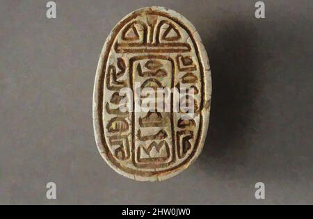 Art inspiré par Canaanite Scarab, deuxième période intermédiaire, dynastie 15, ca. 1648–1540 C.-B., de l'Égypte; peut-être du delta de l'est, Steatite, l. 1,8 cm (3/4 po) ; largeur 1,1 cm (7/16 po, œuvres classiques modernisées par Artotop avec une touche de modernité. Formes, couleur et valeur, impact visuel accrocheur sur l'art émotions par la liberté d'œuvres d'art d'une manière contemporaine. Un message intemporel qui cherche une nouvelle direction créative. Artistes qui se tournent vers le support numérique et créent le NFT Artotop Banque D'Images