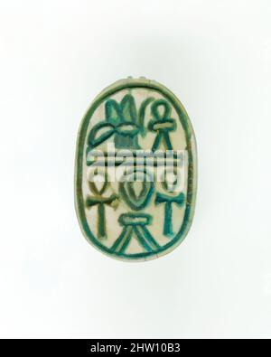 Art inspiré par Scarab, deuxième période intermédiaire du Royaume du milieu, dynastie 12–18, env. De 1981 à 1550 av. J.-C., de l'Égypte, région Memphite, Lisht North, cimetière, Pierre, l. 1,8 cm (11/16 po, œuvres classiques modernisées par Artotop avec une touche de modernité. Formes, couleur et valeur, impact visuel accrocheur sur l'art émotions par la liberté d'œuvres d'art d'une manière contemporaine. Un message intemporel qui cherche une nouvelle direction créative. Artistes qui se tournent vers le support numérique et créent le NFT Artotop Banque D'Images