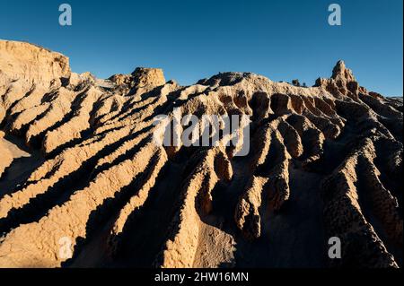 Célèbre dune appelée « murs de Chine » dans le parc national de Mungo, classé au patrimoine mondial. Banque D'Images