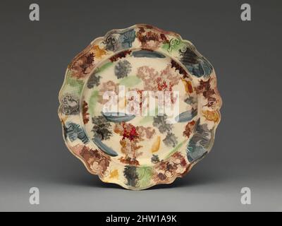 Art inspiré par le plat avec inscription Roi de Prusse, env. 1756, British, Staffordshire, faïence émaillée de plomb, général (confirmé, diamètre irrégulier): 7/8 × 9 3/8 × 9 1/4 po. (2,2 × 23,8 × 23,5 cm), céramique-poterie, le "succès au roi de Prusse" plaques peut être daté à la, des œuvres classiques modernisées par Artotop avec un peu de modernité. Formes, couleur et valeur, impact visuel accrocheur sur l'art émotions par la liberté d'œuvres d'art d'une manière contemporaine. Un message intemporel qui cherche une nouvelle direction créative. Artistes qui se tournent vers le support numérique et créent le NFT Artotop Banque D'Images