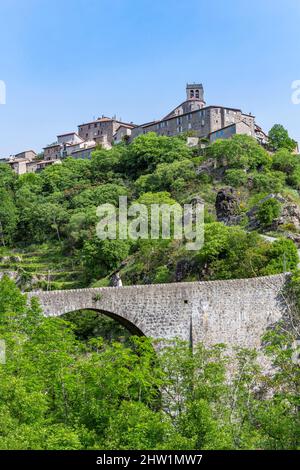 La France, l'Ardèche, Monts d'Ardèche Parc Naturel Régional, d'Antraigues sur Volane Banque D'Images