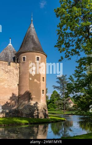 France, cher, Berry, Château d'Ainay le vieil, la route Jacques coeur Banque D'Images