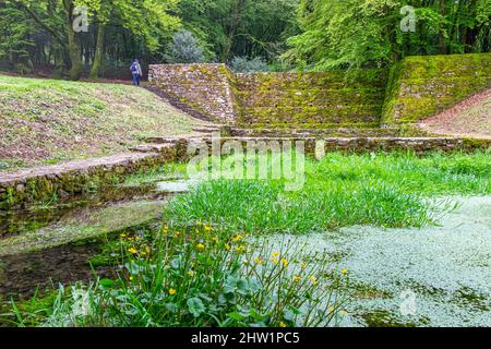 France, Saône-et-Loire, Saint-léger-sous-Beuvray, Bibracte, un oppidum gaulish ou ville fortifiée, était la capitale de l'Aedui et l'une des plus importantes collines de Gaule, fontaine Saint-Pierre, Mont Beuvray, Parc naturel régional du Morvan (Parc naturel régional du Morvan) Banque D'Images