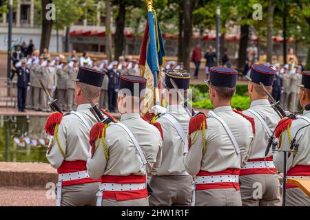 France, Moselle, Metz, uniformes de l'armée française Banque D'Images