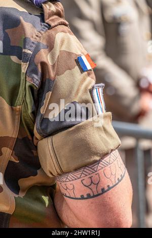 France, Moselle, Metz, uniformes de l'armée française Banque D'Images