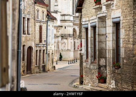 France, Aube, la Côte des Bar, les Riceys, Ricey Bas, rue du village Banque D'Images