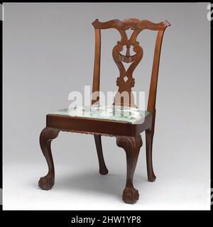 Art inspiré par Side chair, 1755–90, fabriqué à New York, États-Unis, américain, acajou, gomme douce, 38 7/8 x 24 1/4 x 22 1/4 po (98,7 x 61,6 x 56,5 cm), mobilier, oeuvres classiques modernisées par Artotop avec une touche de modernité. Formes, couleur et valeur, impact visuel accrocheur sur l'art émotions par la liberté d'œuvres d'art d'une manière contemporaine. Un message intemporel qui cherche une nouvelle direction créative. Artistes qui se tournent vers le support numérique et créent le NFT Artotop Banque D'Images