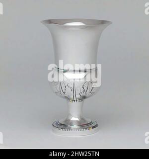 Art inspiré par Goblet, CA. 1815, fabriqué à Philadelphie, Pennsylvanie, États-Unis, américain, Argent, total : 6 1/4 po (15,9 cm) ; 8 oz. 3 l/h (254,2 g), argent, Anthony Rasch (env. 1778–1858, œuvres classiques modernisées par Artotop avec une touche de modernité. Formes, couleur et valeur, impact visuel accrocheur sur l'art émotions par la liberté d'œuvres d'art d'une manière contemporaine. Un message intemporel qui cherche une nouvelle direction créative. Artistes qui se tournent vers le support numérique et créent le NFT Artotop Banque D'Images