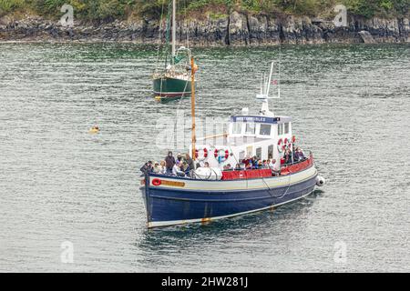 Une croisière MV Western Isles au départ du port de Mallaig, Highland, Écosse, Royaume-Uni Banque D'Images