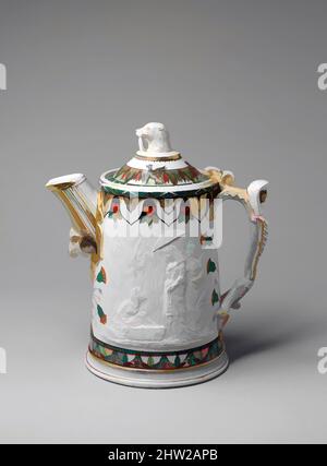 Art inspiré par Pitcher, 1870–1900, fabriqué à Brooklyn, New York, États-Unis, Américain, porcelaine, H. 12 po. (30,5 cm) ; diamètre 11 po (27,9 cm), céramique, Union Porcelain Works (1863–env. 1922, œuvres classiques modernisées par Artotop avec une touche de modernité. Formes, couleur et valeur, impact visuel accrocheur sur l'art émotions par la liberté d'œuvres d'art d'une manière contemporaine. Un message intemporel qui cherche une nouvelle direction créative. Artistes qui se tournent vers le support numérique et créent le NFT Artotop Banque D'Images