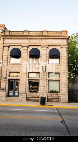 Rues et magasins de Cedarburg, Wisconsin, États-Unis. Cedarburg est une ville du comté d'Ozaukee, Wisconsin, États-Unis. Banque D'Images