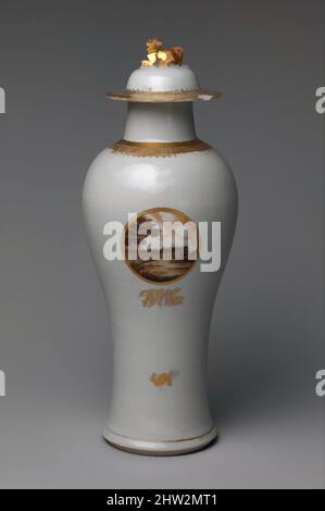 Art inspiré par un vase couvert, env. 1800, fabriqué en Chine, chinois, porcelaine, H. 13 po. (33 cm), céramique, oeuvres classiques modernisées par Artotop avec une touche de modernité. Formes, couleur et valeur, impact visuel accrocheur sur l'art émotions par la liberté d'œuvres d'art d'une manière contemporaine. Un message intemporel qui cherche une nouvelle direction créative. Artistes qui se tournent vers le support numérique et créent le NFT Artotop Banque D'Images