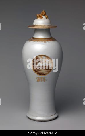 Art inspiré par un vase couvert, env. 1800, fabriqué en Chine, chinois, porcelaine, H. 13 po. (33 cm), céramique, oeuvres classiques modernisées par Artotop avec une touche de modernité. Formes, couleur et valeur, impact visuel accrocheur sur l'art émotions par la liberté d'œuvres d'art d'une manière contemporaine. Un message intemporel qui cherche une nouvelle direction créative. Artistes qui se tournent vers le support numérique et créent le NFT Artotop Banque D'Images