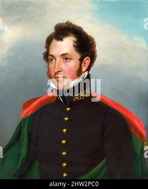 Portrait de l'officier d'artillerie américain, le major Samuel B. Ringgold (1796-1846) par John Vanderlyn, huile sur toile, c. 1825 Banque D'Images