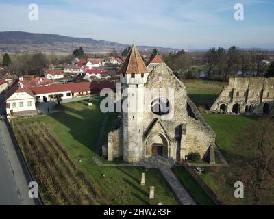 Ancienne abbaye cistercienne en ruine de Transylvanie à Carta, Roumanie Banque D'Images