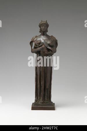 Art inspiré par l'architecture, 1898, Bronze, 12 3/8 × 4 1/8 × 2 3/4 po. (31,4 × 10,5 × 7 cm), Sculpture, Daniel Chester French (American, Exeter, New Hampshire 1850–1931 Stockbridge, Massachusetts), situé à Fifth Avenue et soixante-dixième Street, le Richard Morris Hunt Memorial a été, des œuvres classiques modernisées par Artotop avec une touche de modernité. Formes, couleur et valeur, impact visuel accrocheur sur l'art émotions par la liberté d'œuvres d'art d'une manière contemporaine. Un message intemporel qui cherche une nouvelle direction créative. Artistes qui se tournent vers le support numérique et créent le NFT Artotop Banque D'Images