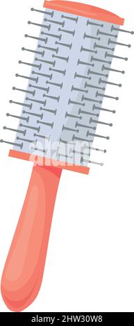 Icône de forme arrondie. Outil de volume de cheveux de dessin animé isolé sur fond blanc Illustration de Vecteur