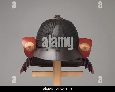 Art inspiré par Helmet (Hoshi-Kabuto) dans le style 16th-siècle, probablement fin 17th–début 18th siècle, japonais, fer, laque, soie, H. 11 3/4 po (29,9 cm) ; avec 13 po (33 cm), casques, les bords chevauchants des plaques de fer forment des crêtes (suji). Soixante-deux des pattes ont la star, les œuvres classiques modernisées par Artotop avec une touche de modernité. Formes, couleur et valeur, impact visuel accrocheur sur l'art émotions par la liberté d'œuvres d'art d'une manière contemporaine. Un message intemporel qui cherche une nouvelle direction créative. Artistes qui se tournent vers le support numérique et créent le NFT Artotop Banque D'Images