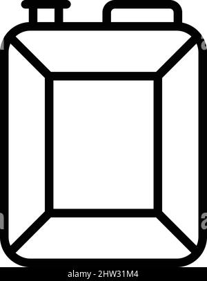 Vecteur de contour de l'icône de cartouche de carburant. Équipement de motard. Pièce du moteur Illustration de Vecteur