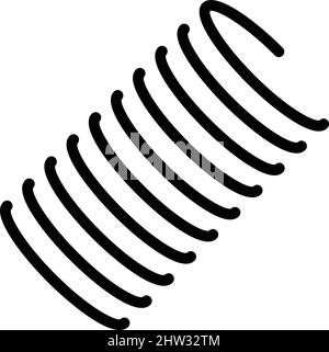 Vecteur de contour d'icône de ressort de vélo. Équipement de vélo. Pièce d'engrenage Illustration de Vecteur