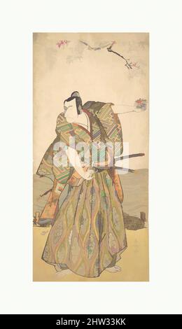 Art inspiré par le Cinquième Ichikawa Danjuro comme un Samurai, période Edo (1615–1868), ca. 1780–85, Japon, impression polychrome sur bois ; encre et couleur sur papier, 12 7/8 x 5 3/4 po. (32,7 x 14,6 cm), tirages, Katsukawa Shunkō (japonais, 1743–1812, œuvres classiques modernisées par Artotop avec une touche de modernité. Formes, couleur et valeur, impact visuel accrocheur sur l'art émotions par la liberté d'œuvres d'art d'une manière contemporaine. Un message intemporel qui cherche une nouvelle direction créative. Artistes qui se tournent vers le support numérique et créent le NFT Artotop Banque D'Images