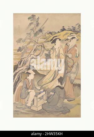 Art inspiré par le Groupe de quatre femmes sur la Banque d'un ruisseau Winding, période Edo (1615–1868), ca. 1790, Japon, imprimé polychrome sur bois ; encre et couleur sur papier, 14 7/8 x 9 1/8 po. (37,8 x 23,2 cm), Prints, Kubo Shunman (japonais, 1757–1820, oeuvres classiques modernisées par Artotop avec une touche de modernité. Formes, couleur et valeur, impact visuel accrocheur sur l'art émotions par la liberté d'œuvres d'art d'une manière contemporaine. Un message intemporel qui cherche une nouvelle direction créative. Artistes qui se tournent vers le support numérique et créent le NFT Artotop Banque D'Images