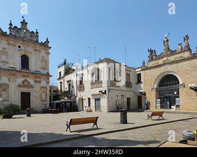 Le Spire de l'Immaculée 1743 en style baroque à Nardò un beau village baroque, province de Lecce, Banque D'Images