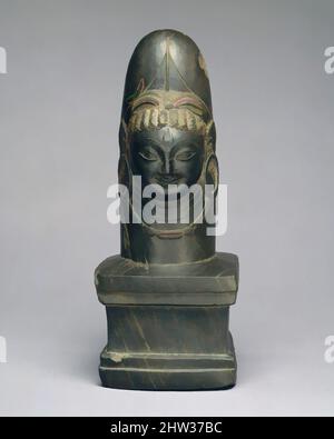 Art inspiré par Linga au visage de Shiva (Ekamukhalinga), 7th siècle, Inde (Jammu-et-Cachemire, ancien royaume du Cachemire), Pierre, H. 14 in. (35,5 cm), Sculpture, manifeste de Shiva sous forme humaine émergeant de l'arbre linga est une représentation célébrée du dieu qui s'est levé, oeuvres classiques modernisées par Artotop avec un peu de modernité. Formes, couleur et valeur, impact visuel accrocheur sur l'art émotions par la liberté d'œuvres d'art d'une manière contemporaine. Un message intemporel qui cherche une nouvelle direction créative. Artistes qui se tournent vers le support numérique et créent le NFT Artotop Banque D'Images