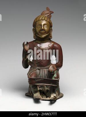 Art inspiré par assis ascétique, roi déifié, Agni (le Dieu du feu), ca. 3rd Century, Inde (Kaushambi, Uttar Pradesh), Bronze, H. 14 1/2 in. (36,8 cm) ; avec 6 9/16 po (16,7 cm) ; D. 7 po (17,8 cm), Sculpture, cette sculpture rare et énigmatique est difficile à identifier parce qu'il a, les oeuvres classiques modernisées par Artotop avec un peu de modernité. Formes, couleur et valeur, impact visuel accrocheur sur l'art émotions par la liberté d'œuvres d'art d'une manière contemporaine. Un message intemporel qui cherche une nouvelle direction créative. Artistes qui se tournent vers le support numérique et créent le NFT Artotop Banque D'Images