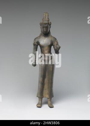 Art inspiré par le debout Bodhisattva Maitreya ou Manjushri(?), fin 7th–début 9th siècle, Indonésie (Sumatra), Bronze, H. 9 1/4 in. (23,5 cm) ; avec 2 3/4 po (7 cm) ; D. 1 7/8 po (4,8 cm), Sculpture, oeuvres classiques modernisées par Artotop avec une touche de modernité. Formes, couleur et valeur, impact visuel accrocheur sur l'art émotions par la liberté d'œuvres d'art d'une manière contemporaine. Un message intemporel qui cherche une nouvelle direction créative. Artistes qui se tournent vers le support numérique et créent le NFT Artotop Banque D'Images