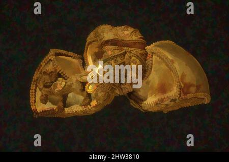 Art inspiré par l'un des deux boucles d'oreilles royales, ca. 1st Century C.-B., Inde, Or, H. 1 5/16 po. (3,3 cm) ; avec 3 1/8 po (7,9 cm) ; L. 1 1/2 po. (3,8 cm), bijoux, cette paire exquise de boucles d'oreilles en or dans rare en ayant survécu. Tandis que de splendides bijoux ornent le régal et le divin, Classic œuvres modernisées par Artotop avec un peu de modernité. Formes, couleur et valeur, impact visuel accrocheur sur l'art émotions par la liberté d'œuvres d'art d'une manière contemporaine. Un message intemporel qui cherche une nouvelle direction créative. Artistes qui se tournent vers le support numérique et créent le NFT Artotop Banque D'Images