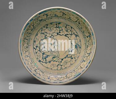 Art inspiré par le plat avec l'éléphant allongé entouré par les nuages, 15th–16th siècle, Vietnam, grès avec décoration subaze bleu cobalt, Diam. 14 1/4 po (36,2 cm), céramique, ce plat exceptionnel, avec sa représentation d'un éléphant à genoux entouré d'un nuage abstrait, les œuvres classiques modernisées par Artotop avec un peu de modernité. Formes, couleur et valeur, impact visuel accrocheur sur l'art émotions par la liberté d'œuvres d'art d'une manière contemporaine. Un message intemporel qui cherche une nouvelle direction créative. Artistes qui se tournent vers le support numérique et créent le NFT Artotop Banque D'Images