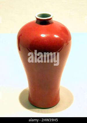 Art inspiré par vase en forme de Meiping, dynastie Qing (1644–1911), fin 18th–début 19th siècle, Chine, porcelaine avec glaçure rouge corail (Jingdezhen ware), H. 6 3/4 po. (17,1 cm), céramique, oeuvres classiques modernisées par Artotop avec une touche de modernité. Formes, couleur et valeur, impact visuel accrocheur sur l'art émotions par la liberté d'œuvres d'art d'une manière contemporaine. Un message intemporel qui cherche une nouvelle direction créative. Artistes qui se tournent vers le support numérique et créent le NFT Artotop Banque D'Images