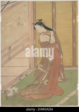 Art inspiré par Onna San no Miya (la troisième princesse), époque Edo (1615–1868), 1768–70, Japon, imprimé en polychrome sur bois; encre et couleur sur papier, 10 5/16 x 7 9/1 6in. (26,2 x 19,2 cm), Prints, Suzuki Harunobu (japonais, 1725–1770), pour les mécènes sophistiqués de Harunobu, cette œuvre classique modernisée par Artotop avec une touche de modernité. Formes, couleur et valeur, impact visuel accrocheur sur l'art émotions par la liberté d'œuvres d'art d'une manière contemporaine. Un message intemporel qui cherche une nouvelle direction créative. Artistes qui se tournent vers le support numérique et créent le NFT Artotop Banque D'Images